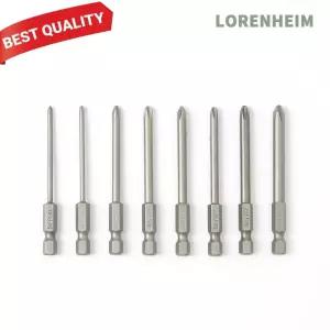 로렌하임 75MM 자석 십자 드라이버 비트 세트(8PCS) 정비공구