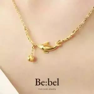순금 목걸이 11.25g(3돈) 24k 여자 돌고래 볼 참 비벨