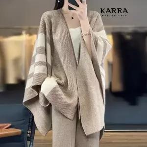 KARRA 볼드라인케이프가디건_A3F18135