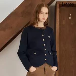 [롯데백화점]르샵. 리본 자수 라운드 니트 가디건 (DP3CK024A)