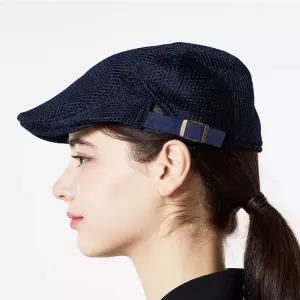 패브릭 조절끈 메쉬 헌팅캡 네이비 모자 주방 식당