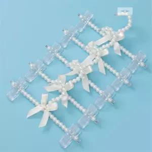 원플라이프 진주 바지걸이 5개 세트 화이트 사진촬영소품 여성바지걸이