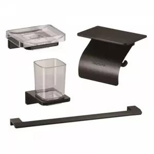 욕실 용품 윈도우 액세서리 무광 블랙 4종 세트  [평점상위]