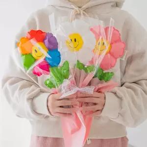 [민화샵] 스마일 꽃다발 풍선 이벤트 생일 파티 포토존 꽃풍선 졸업식 선물