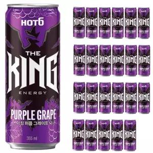 롯데 핫식스 더킹 퍼플 그레이프 355ml x 24캔기능성음료 포조맛 포도 에너지드링크 에너지 수험생