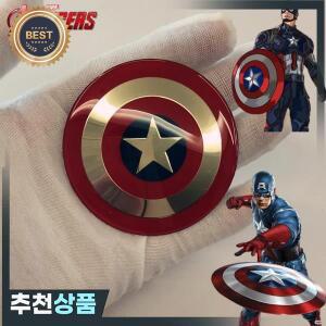 마블 캡틴 아메리카 주변 만화 방패 창조적 인 성격 금속 자동차 핸들 장식 곡선 로고
