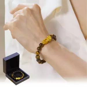 선유화 호안석 비휴팔찌 남성 여성 남성용 여성용 비휴 금전운 재복 행운 밴드형 염주 건강 팔찌 1세트