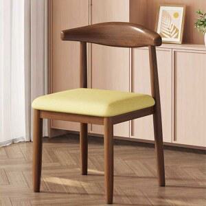 가정용 다이닝 체어 레스토랑 원목 블랙 식당 월넛 등받이 초극세사 식탁 의자