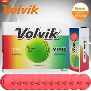 [볼빅] VIVID 비비드 3L 포커스라인 무광 무반사 골프공(핑크)