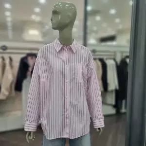 [시슬리]스트라이프 오버핏 셔츠 ( SAWSA4611 핑크,블루)