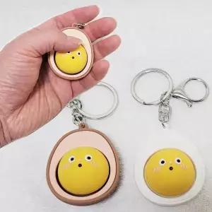 우 달걀 구운계란 삶은계란 키캡키링 딸깍이 클리커 백참 가방고리 똑딱이 키홀더 팬시 악세사리 우정키링 어린이날선물 기념품 소품샵