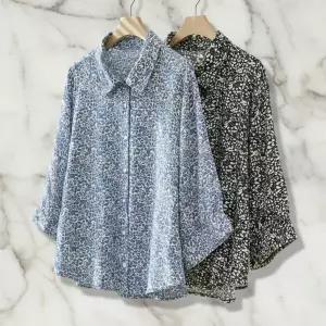 |CDH4292|여성용 루즈핏 여름 레이온 꽃무늬 셔츠