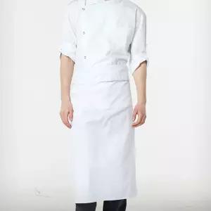 쿨샵 쉐프 앞치마 화이트 앞치마 롱 허리덮개 앞치마 식당앞치마 롱앞치마
