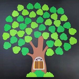 소원 나무 벽스티커 교실 게시판 꾸미기 응원 메시지 장식