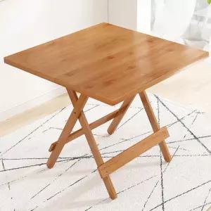 대나무 테이블 접이식 원목 식탁 우드 원형 간이 탁자 사각