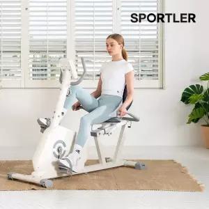 [공식인증리퍼] 스포틀러 좌식 실내 자전거 BGR118 사이클 유산소 운동 기구 바이크 접이식 와이드형
