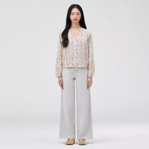 [롯데백화점]써스데이 아일랜드 [여성]플라워 패턴 브이넥 블라우스(T262MBL153W)