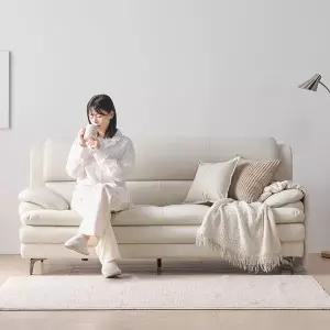 [바로방 가구]모멘트2 프리미엄 3인용 가죽 쇼파 거실 3인소파