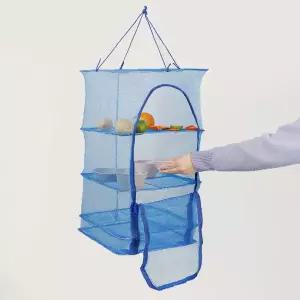 접이식 3단 그물망 건조대 생선 나물 야채 식품 보관함 캠핑용품 주방용품 통풍망