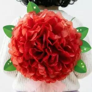 가정의 달 대형 카네이션 꽃 종이 배낭 만들기 DIY 키트 꽃 장식 대왕카네이션