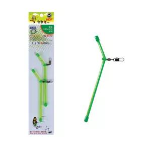 해동조구 그린색 파이프 편대 카고 채비 선상 다운샷 원투 낚시 10cm