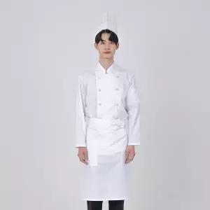 조리사 시험세트 3종 남녀공용 30수 긴팔 주방앞치마 종이모자 한식 양식 제빵 레스토랑