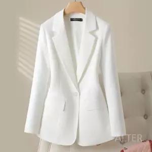 화이트정장자켓 슬림핏 원버튼 자켓 여성 흰색 무대 하얀색