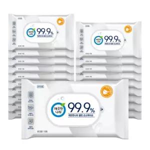 깨끗한나라 클린 손소독티슈 99.9% 휴대용 10매 20팩