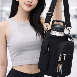 TLB 마그넷 헬스장 자석 물통가방 파우치 휴대폰포켓 대용량병치 장백 캠핑 크로스백