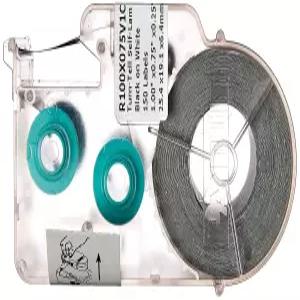 LS8E/LS8EQ 휴대용 열전달 프린터용 판듀이트 R100X150V1C 자가 적층 케이블/와이어 라벨 카세트 흰색