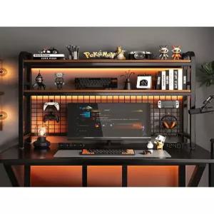 컴퓨터 선반 랙 철제 책상 위 프린터 책상정리 사무실 사무용 가정용 천공 크 침실 용