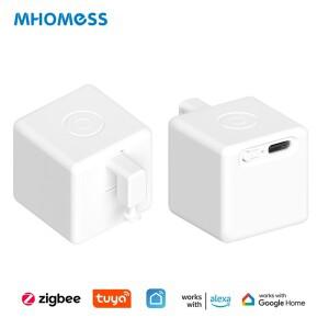 Tuya Zigbee 스마트 터치 Fingerbot Plus Type-C 충전식 로봇 버튼 푸셔 암 스위치는 Alexa Google Home Al