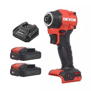 데본 5768 2.0듀얼 충전 임팩 드라이버 2.0Ah 배터리 2개 세트 드릴 DEVON108402