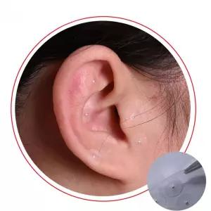 투명 귀 지압 패치 붓기 순환 침 이어테라피 경락 마사지 혈자리 스티커 이어 붓기빼는 아스 실리콘 자석