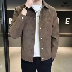 남성 스웨이드 트러커 자켓 가을 겨울 기모 안감 워크 크롭 점퍼 아우터 WI244J