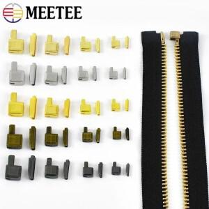 10/20세트 3  5 8 10 나일론 수지 금속 지퍼 스토퍼 오픈 엔드 슬라이더 소켓 수리 삽입 상자 핀 리테이너