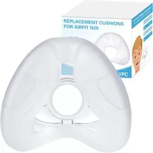 ResMed Airfit N20용 교체용 비강 쿠션 1팩 중간 Orignal N20 프레임 및 팔꿈치 CPAP 마스크 부드럽고