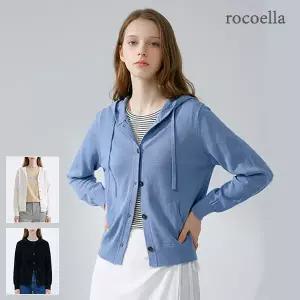 [로코엘라] 베럴 시스루 여성 후드 가디건