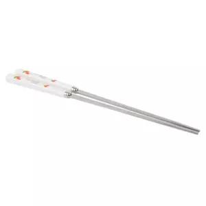 한식 부부 스테인레스 꽃무늬 예쁜 젓가락 고급 수저 저분 쇠 젖가락 적가락