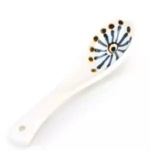 튼튼한 블루 패턴 도자기 우동 스푼 CHE2014