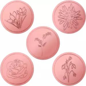 250개 봉투 봉인 스티커 꽃 초대장용 우아한 엠보싱 로즈 골드 포일 플로럴 웨딩 날짜 저장 인증서 장식용