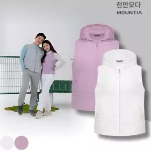 [마운티아]마운티아 여성 여름  후드 부착형 여유있는 핏 여성스럽고 귀여운 조끼 일