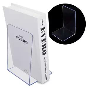 (2P) L형 투명 북엔드 간이 책꽂이 북엔드 책지지대/도서관/칸막이/투명/인테리어/대형/북앤드/가정용