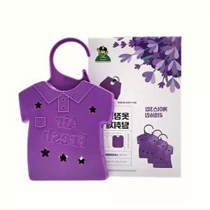 옷장용 탈취제 걸이형 라벤더향 옷걸이 섬유냄새제거제 3P