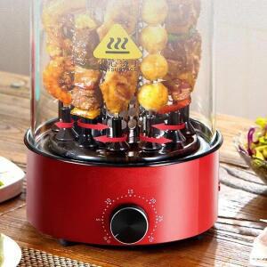 자동 회전 양고기 꼬치구이 220v 가정용 바베큐 그릴 무연 걸이형