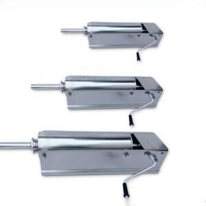 2L/3L 스테인리스 스틸 수동 도넛 추레라 추로 메이커 튀김기 소시지 스터퍼 기계 필러 (4개 노즐 포함)