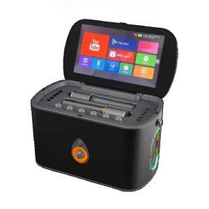 K90 BT 가라오케 머신, 2개의 무선 마이크 포함, 충전식 가정용 KTV 시스템, 파티 노래방 엔터테인먼트용