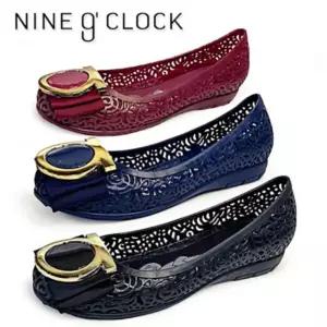 여성단화 젤리 슈즈 플랫 폭스 나인어클락 버건디 VW969E4F