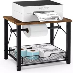 롤 및 팬폴드 라벨용 엘리터루 홀더 데스크톱 프린터용 나무 열 액세서리용 배송 스탠드 홈 오피스