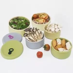 옆집샵 국산 실리콘 용기 반찬통 도시락 야채 보관용 통 대 750ml